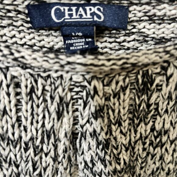 CHAPS Sweater Womens Large Multicolor Chunky Pullover Long Sleeve Sweatshirt - Picture 5 of 7